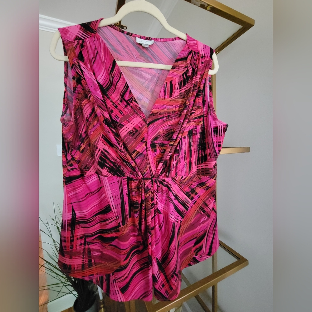 Tahari Sleeveless Blouse (1X)